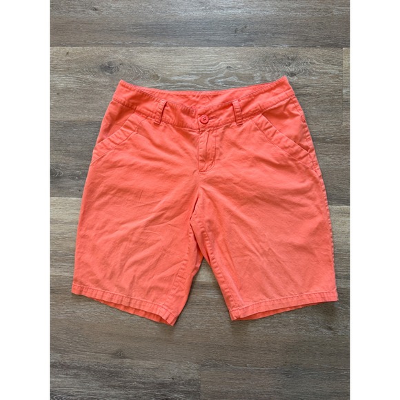 Columbia Pants - Columbia Womens Coral Orange Cotton Hiking Casual Shorts Size 8 XL4707